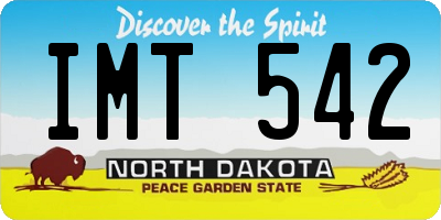ND license plate IMT542