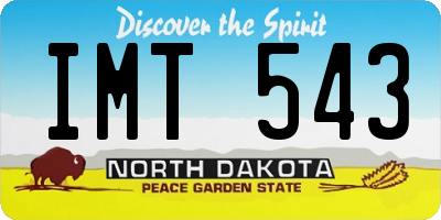 ND license plate IMT543