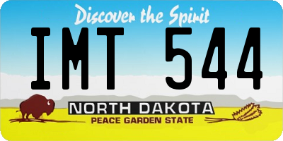 ND license plate IMT544