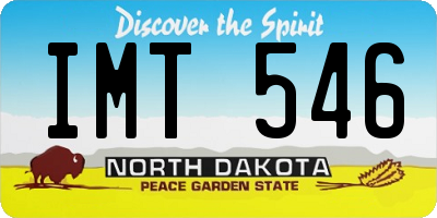 ND license plate IMT546