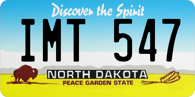 ND license plate IMT547
