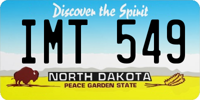 ND license plate IMT549