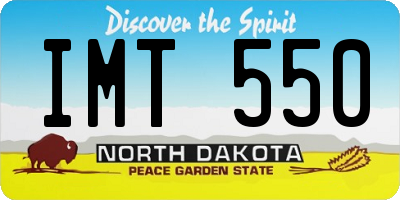 ND license plate IMT550
