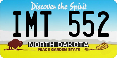 ND license plate IMT552
