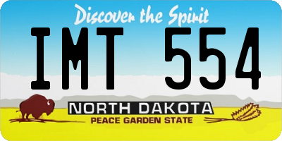 ND license plate IMT554