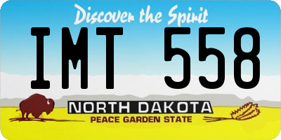 ND license plate IMT558