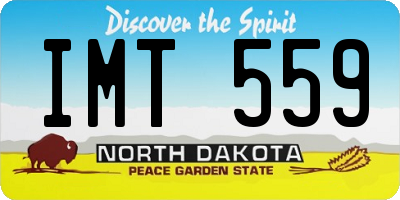ND license plate IMT559