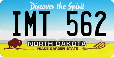 ND license plate IMT562