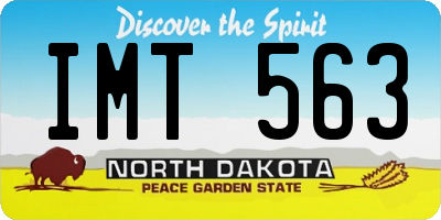 ND license plate IMT563