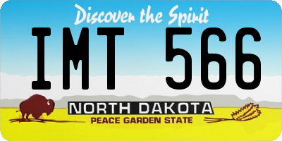 ND license plate IMT566