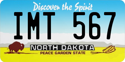 ND license plate IMT567
