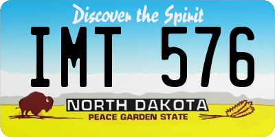 ND license plate IMT576