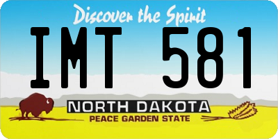ND license plate IMT581