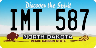 ND license plate IMT587