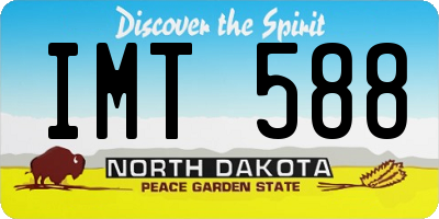 ND license plate IMT588