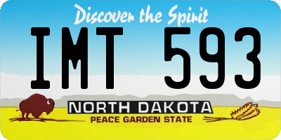 ND license plate IMT593