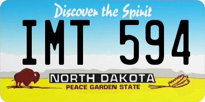 ND license plate IMT594