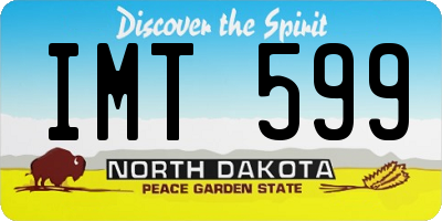 ND license plate IMT599