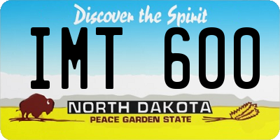 ND license plate IMT600