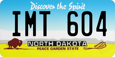 ND license plate IMT604