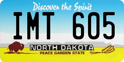 ND license plate IMT605