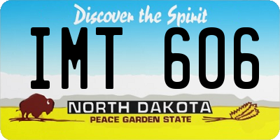 ND license plate IMT606