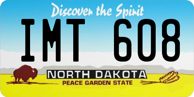 ND license plate IMT608