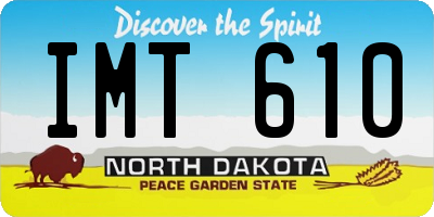 ND license plate IMT610