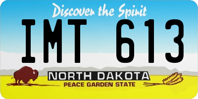 ND license plate IMT613