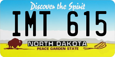 ND license plate IMT615