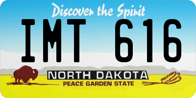 ND license plate IMT616