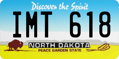 ND license plate IMT618