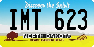 ND license plate IMT623