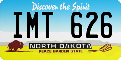 ND license plate IMT626