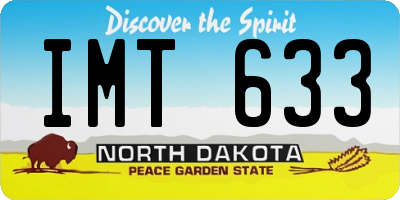 ND license plate IMT633