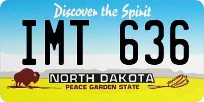 ND license plate IMT636