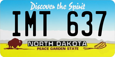 ND license plate IMT637