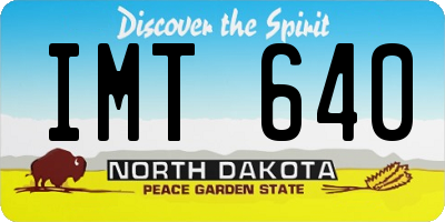 ND license plate IMT640