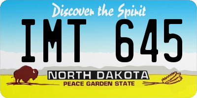 ND license plate IMT645