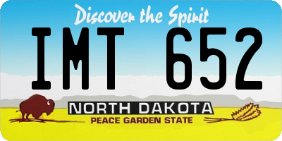 ND license plate IMT652