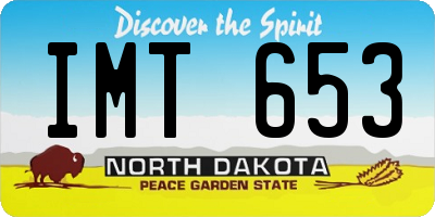 ND license plate IMT653