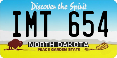 ND license plate IMT654