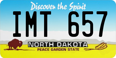 ND license plate IMT657
