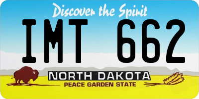 ND license plate IMT662