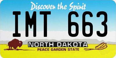 ND license plate IMT663