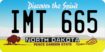 ND license plate IMT665