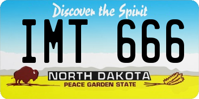 ND license plate IMT666