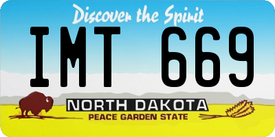 ND license plate IMT669