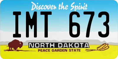 ND license plate IMT673