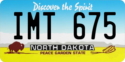 ND license plate IMT675